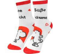 Sheepworld Zaubersocken mit Spruch "Süße Träume" | Damensocken, Rot, Geschenkartikel | 80% Baumwolle, 15% Nylon, 5% Elastan, Größe 36-40 | 45603