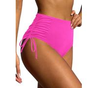 SHEKINI Bikinihosen für Damen Hochhüftige Bauchweg Bikini Hose Schwarz Sexy Side Tie Brazilian Badeanzug Shorts
