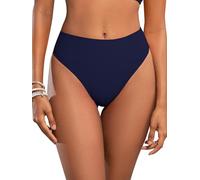 SHEKINI Damen Tanga Bikini Unterteil Kreuz und quer Rücken Sexy Aushöhlung Unterteil zum Schwimmen (Marineblau,L)