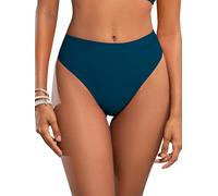 SHEKINI Damen Tanga Bikini Unterteil Kreuz und quer Rücken Sexy Aushöhlung Unterteil zum Schwimmen (Blaugrün,S)