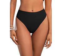 SHEKINI Damen Tanga Bikini Unterteil Kreuz und quer Rücken Sexy Aushöhlung Unterteil zum Schwimmen (Schwarz,S)