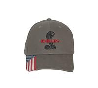 Shelby USA Cobra Snake Olive Hat Baseball Cap | Offizielles Shelby® Lizenzprodukt | Verstellbar, Einheitsgröße | Gewebtes Etikett mit amerikanischer Flagge | Baumwoll-Twill-Konstruktion, Grün ,