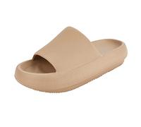 Shenduo Damen Slide Sandalen, Plattform Dusche Hausschuhe Khaki D90111 37/38EU