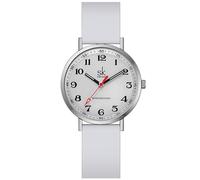 SHENGKE SK Ultradünne Mode-Peeling-Damenuhr für medizinisches Fachpersonal, Krankenschwestern, Ärzte, Studentenuhr mit leicht ablesbarem Zifferblatt, buntes Silikonband (Grey)