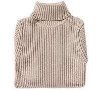 Shengwan Rollkragenpullover Kinder Mädchen Jungen Warm Herbst Winter Langarm Strickpullover Leichter Kaffee 130