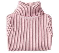 Shengwan Rollkragenpullover Kinder Mädchen Jungen Warm Herbst Winter Langarm Strickpullover Pink 150