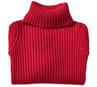 Shengwan Rollkragenpullover Kinder Mädchen Jungen Warm Herbst Winter Langarm Strickpullover Rot 130