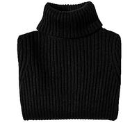Shengwan Rollkragenpullover Kinder Mädchen Jungen Warm Herbst Winter Langarm Strickpullover Schwarz 150