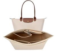 Shengxi Filz-Organizer für Longchamp Lange und Kurze Griffe Filz Taschenorganizer mit Mehreren Taschen Tragetasche Filz-Organizer für Schlüssel Lippenstift Wasserbecher (Beige, M)