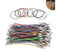 SHENGYIG 105 Stück Schlüsselanhänger Ringe, Groß und Bunt, Edelstahl mit Nylon-Beschichtung, Ideal für Gepäckanhänger, Taschenlampen und ID-Tags