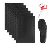 SHENGYIG 6 Stück Anti-Rutsch-Sohlen 15×10 cm, Selbstklebende Schuhsohlen-Reparaturset mit Zuschneidewerkzeug, Geräuschreduzierung, Ideal für High Heels, Lederschuhe und Sandalensohlen