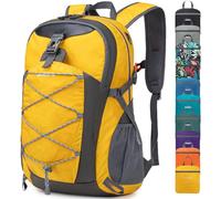SHENHU 40L Wanderrucksack Leichter Tagesrucksack Wasserdicht Reise Camping Rucksack für Männer Frauen Sport Packbar, A8-gelb, 40L-0.9lb, Daypack Rucksäcke