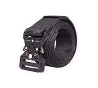 shenky Taktischer Gürtel | 4cm Breite | Nylongürtel mit Gürtelschnalle | Herrengürtel Militär Bundeswehr Ausrüstung | Canvas | Nylon | Militärgürtel | Arbeitsgürtel | 160cm | Schwarz