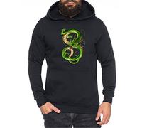 Shenron Nerd Herren Hoodie One Goku Dragon Master Son Ball Vegeta Turtle Roshi Piece Golds Db, Farbe:Schwarz;Größe:M