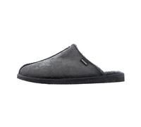 Shepherd Herren Hausschuhe Hugo – Leder, Warmfutter, matt schwarz – Größe 43