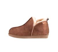 Shepherd Lammfell-Hausschuhe Annie – 100% echtes Lammfell, flauschig – Damen Braun Gr. 37