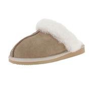 Hausschuh SHEPHERD "Shepherd Hausschuhe Leder", Damen, Gr. 39, beige (stone), Leder, Schuhe Hausschuh (40589246-39) stone