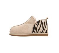 Shepherd Hausschuhe Leder Beige/Schwarz Warmfutter - 37