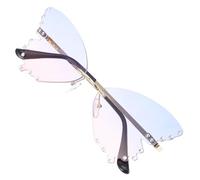 SHERCHPRY 1 Paar Schmetterlings-Sonnenbrille Metallic-Sonnenbrillen für Damen Schmetterlingsflügelbrille schnapsgläser rahmenlose Brille Schmetterlinge Sonnenbrille Diamant