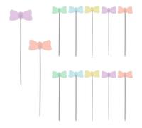 SHERCHPRY 100 Stück Schmetterlingskopf Stecknadeln aus Kunststoff und Stahl Bunte Nähnadeln für Selbstgemacht Quilten Basteln Gerader Stift zum Fixieren und Markieren