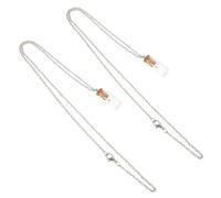 SHERCHPRY 2 Stück 2 Stück Senfkorn Halsketten aus Glasflasche Christlicher Gebetsschmuck für Damen und Herren Kleiner Anhänger mit Religiösem Symbol Inspirierende Geschenkidee für Taufe und