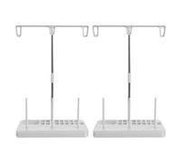 SHERCHPRY 2 Stück Garnrollenhalter Nähmaschinenzubehör Kunststoff Drehbar Abnehmbar für Nähen Sticken Flexibler Garnständer Kompatibel mit Verschiedenen Spulengrößen