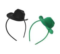 SHERCHPRY 2stücke Mini-cowboyhut-haarband aus Festliches Stirnband für Damen und Mädchen Western-accessoire für Halloween Geburtstag und Karneval