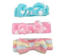 SHERCHPRY 3 Stück Teiliges Haarband für Damen Korallenfleece Stirnbänder zum Waschen Gesichts Spa und Make Up Atmungsaktiv Bunten Designs für Komfortable Trageerfahrung