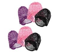 SHERCHPRY 6stücke Haarnetze Gehäkelt für Damen Schlafnetze aus Weichem Viskose-strick Elastische Netzschals für Langes Kurzes und Lockiges Haar Accessoire für Sport und Reisen