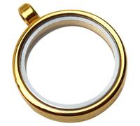 SHERCHPRY Edelstahl Fotoanhänger Rund zum Öffnen Doppelseitiges Medaillon mit Glas Rostfrei und Formstabil für Schmuckherstellung und Personalisierte Halsketten