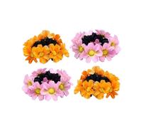 SHERCHPRY Haargummis Haarschmuck 2 Stück mit Künstlichen Gänseblümchenblüten und Weihnachten aus Stoff Elastisch und Sicher Haltend für Frauen für Kostümparty