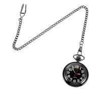 SHERCHPRY Mechanische Taschenuhr mit offenem Deckel und römischen Ziffern, Vintage Herren Uhr mit Kette für Kostüme und Alltag