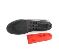 SHERCHPRY Pu-2-lagige Einlegesohlen zur Körpergrößenerhöhung für Damen und Herren Rot Größe S Bequeme Pvc Schuhsohlen mit Fersenerhöhung und Unsichtbarem Design