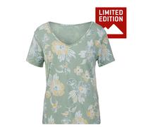 Sherpa - Women's Neha V-Neck Tee Exclusive - T-Shirt, Gr. XL, grau (CeleryFloral)