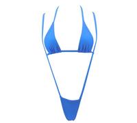 SHERRYLO Micro Bikini Extreme Slingshot G-String Sling Bikinis Slutty Exotic Badeanzug Tanga Badeanzug Dessous für Damen, 16116, Blau, Einheitsgröße