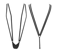 SHERRYLO Slingshot Bikini für Damen Topless G-String Bottom Extreme Strapse Sling Micro Bikinis, schwarz, Einheitsgröße