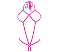 SHERRYLO Slingshot Bikini Spider Extreme One Piece Sling Micro Bikinis G String Exotic Slutty Dessous Set, Fuchsia, Einheitsgröße
