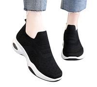 shesuseke Damen Walkingschuhe Sneaker Slip On Schuhe Mesh Sportschuhe Air Cushion Laufschuhe Leicht&Atmungsaktive Sportschuhe