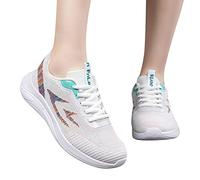shesuseke Laufschuhe Damen Elegant Leicht Mesh Schuhe Atmungsaktiv Sportschuhe Sportlich Sneaker rutschfest Weicher Sohle Bequeme Outdoor Joggingschuhe Walkingschuhe Plateau Freizeitschuhe