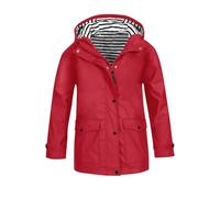 Shffuw Regenjacke Mädchen Wasserdicht Regenkleidung für Kinder Atmungsaktiv Softshelljacke mit Kapuze Leichte Übergangsjacke Reißverschluss Windbreaker Wasserdichte Outdoor Kapuzenjacke Regenmantel