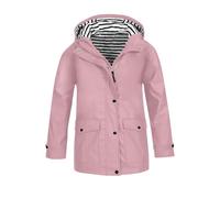 Shffuw Regenjacke Mädchen Wasserdicht Regenkleidung für Kinder Atmungsaktiv Softshelljacke mit Kapuze Leichte Übergangsjacke Reißverschluss Windbreaker Wasserdichte Outdoor Kapuzenjacke Regenmantel
