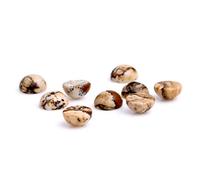 SHGbeads Glaskristall Jaspis rund Cabochon flache Rückseite Kuppel für Schmuck Ring Anhänger 6 mm 5 Stück