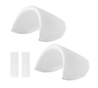 SHINEOFI 1 Paar Bezogene, Eingesetzte Schulterpolster, Schulterpolster aus Schaumstoff Als Ersatz für Damen-, Herren- Und Jugendanzüge, Mäntel, Jacken, Nähzubehör, Weiß