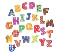 SHINEOFI 52 Stk Gestickter Stoffaufnäher buchstaben aufnäher buchstaben patches bügel patches gestickte Buchstabenaufnäher Alphabet Patches zum Aufnähen Flicken aufbügeln Flecken Polyester