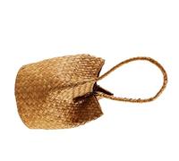 SHINEOFI Handgefertigte Geldbörsen für Seegras Praktische Gewebte Handtasche Shopper Damen mit Einzigartigem Design für Strand und Shopping