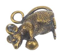 SHINEOFI Messing Maus Anhänger Zodiac Rat Charm DIY Schmuck Zubehör Bag Ornament Geschenkidee Rostfrei Feine Handarbeit Langlebig Glatte Oberfläche ohne Kratzer