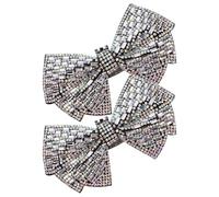 SHINEOFI Schuhclips Strass 2 Stück Abnehmbare Schleifen Anhänger aus Metall und Strass für Damen High Heels Praktisches Design für Elegante Schuhe und Selbstgemacht Dekoration