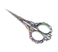 SHINEOFI Vintage Edelstahl Stickschere mit Spitzem Kopf Leichte Handarbeitsschere mit Dekorativem Design Komfortabler Griff für Papierkunst und Grußkartengestaltung