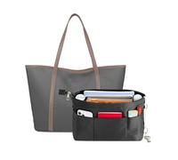 SHINGONE Handtaschen Organizer mit Schlüsselbund Taschenorganizer Wasserdicht, Innentaschen fuer Handtaschen Organizer, Kosmetik Organizer mit Reißverschluss Schwarz -M