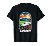 Shinkansen Mount Fuji Japan Travel Japanisches Kanji-Souvenir T-Shirt